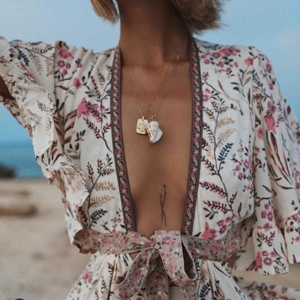 Spell Bound Bohemian Floral High Low Dress - Picture 4 of 8